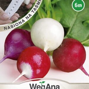 Nasiona na taśmie Rzodkiewka mix odmian 6 m Wegana Nasiona na taśmie Rzodkiewka mix odmian 6 m Wegana
