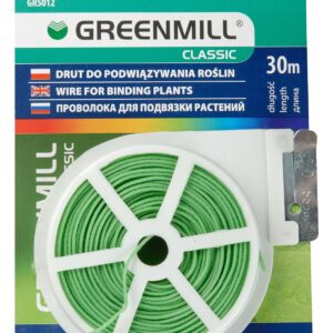 Drut ogrodniczy płaski powlekany PCV 30 m, GR5012 Greenmill Drut ogrodniczy płaski powlekany PCV 30 m, GR5012 Greenmill
