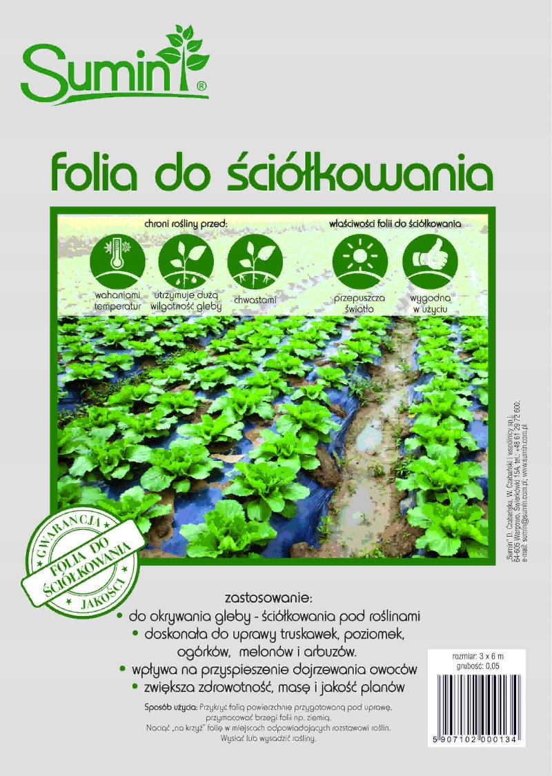 Sumin Folia ogrodnicza 2x6m folia namiot szklarnia Sumin Folia ogrodnicza 2x6m folia namiot szklarnia
