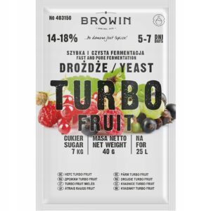 Browin drożdże gorzelnicze TurboFruit 40g 403150 Browin drożdże gorzelnicze TurboFruit 40g 403150