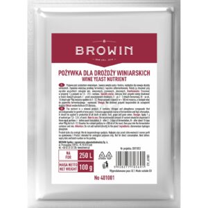 Browin pożywka dla drożdży win. 100 g 401001 Browin pożywka dla drożdży win. 100 g 401001