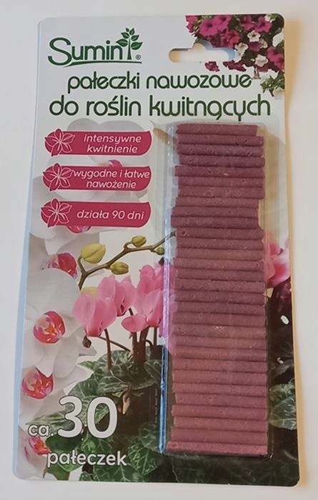 Pałeczki do roślin kwitnących 30 szt Sumin Pałeczki do roślin kwitnących 30 szt Sumin