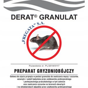 Fregata Derat 1 kg trutka na myszy i szczury granulat Fregata Derat 1 kg trutka na myszy i szczury granulat