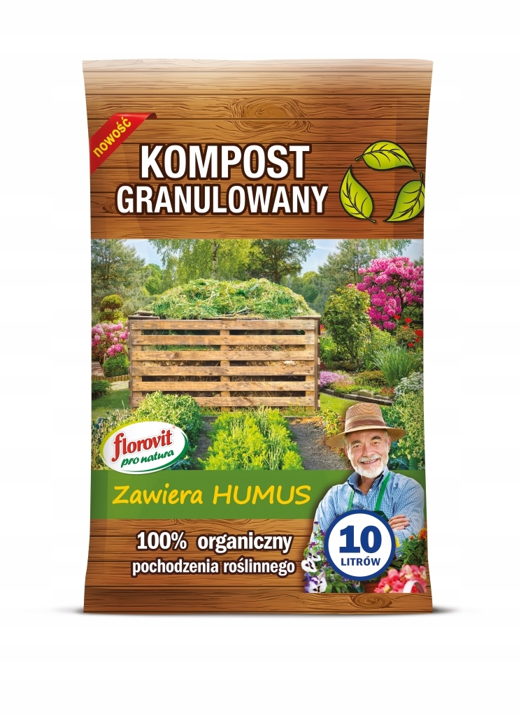 Florovit Kompost granulowany 10 l. naturalny Florovit Kompost granulowany 10 l. naturalny