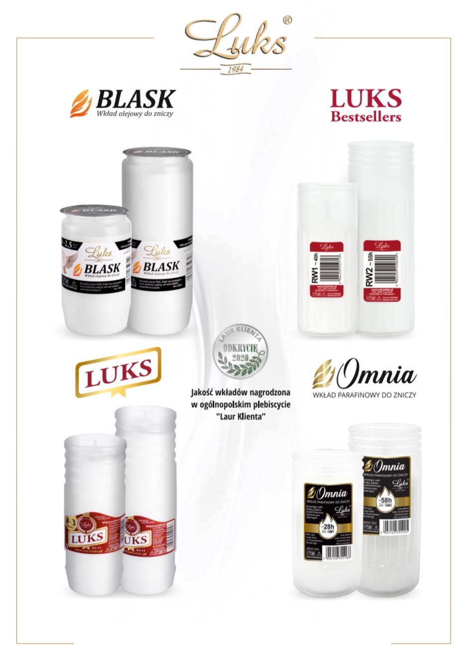 Wkład do znicza parafinowy 11,5 cm W5, LUKS czas palenia 40 h Wkład do znicza parafinowy 11,5 cm W5, LUKS czas palenia 40 h