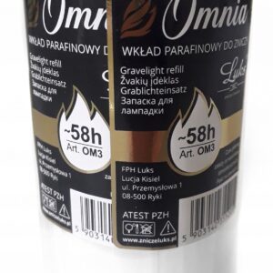 Wkład do znicza parafinowy 14 cm OM3, LUKS czas palenia 58 h Wkład do znicza parafinowy 14 cm OM3, LUKS czas palenia 58 h