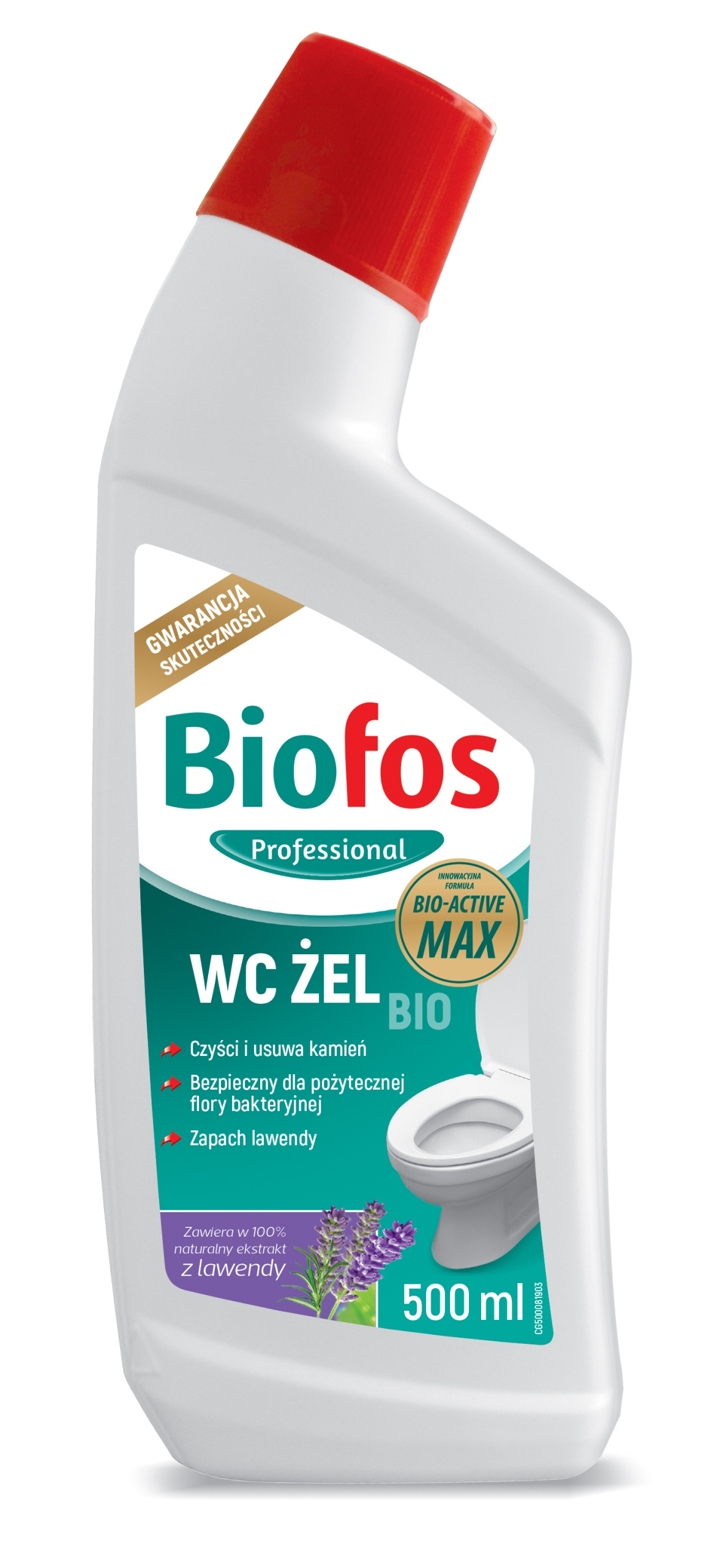 BIOFOS Professional BIO ŻEL do WC lawenda 500ml, gęsty płyn do toalet BIOFOS Professional BIO ŻEL do WC lawenda 500ml, gęsty płyn do toalet