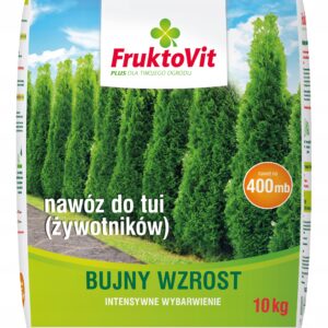 Fruktovit nawóz granulowany do Tui, Tuji, Żywotników, Cyprysów 10 kg Fruktovit nawóz granulowany do Tui, Tuji, Żywotników, Cyprysów 10 kg