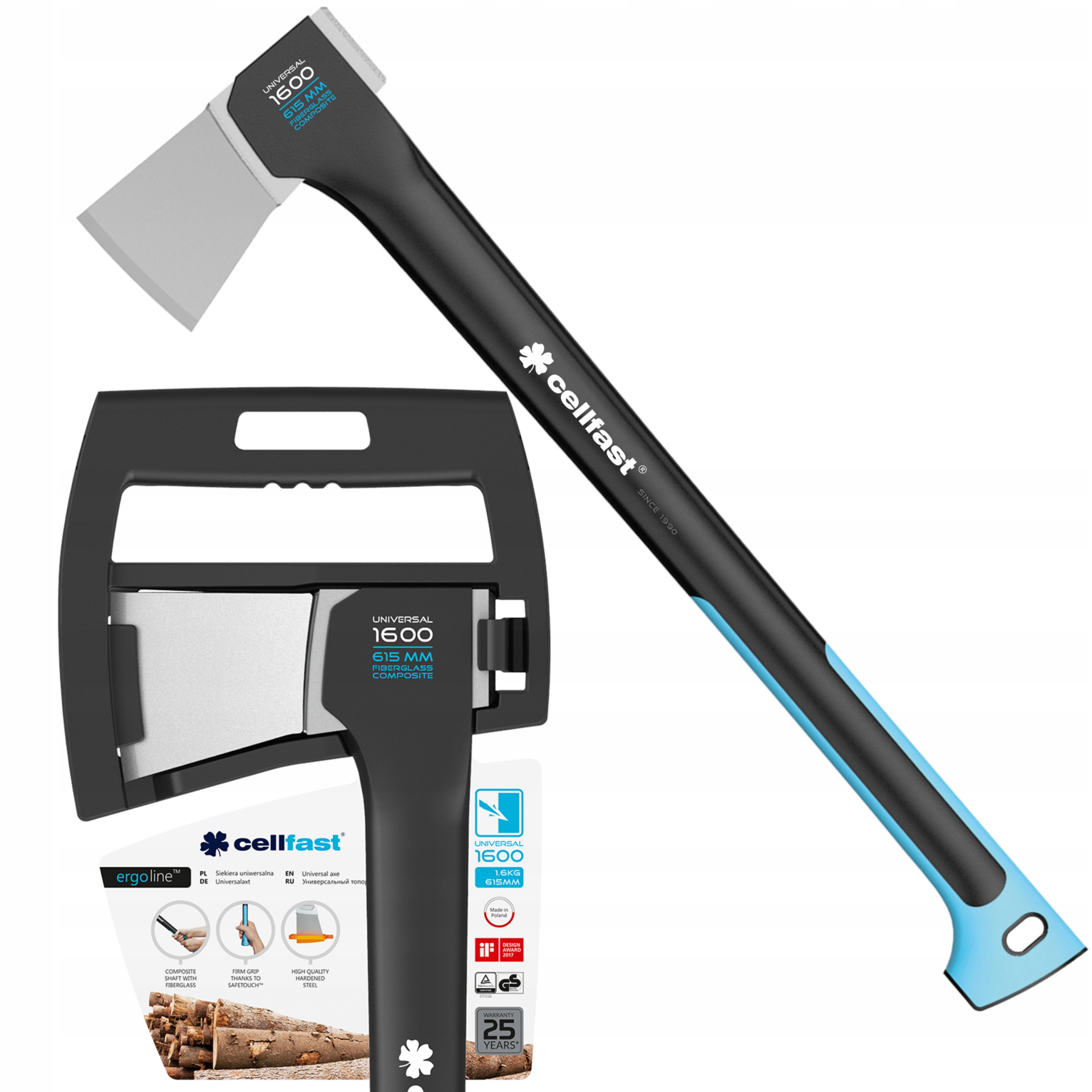 Siekiera Cellfast uniwersalna U1600 61,5 cm kod 41-003 Siekiera Cellfast uniwersalna U1600 61,5 cm kod 41-003