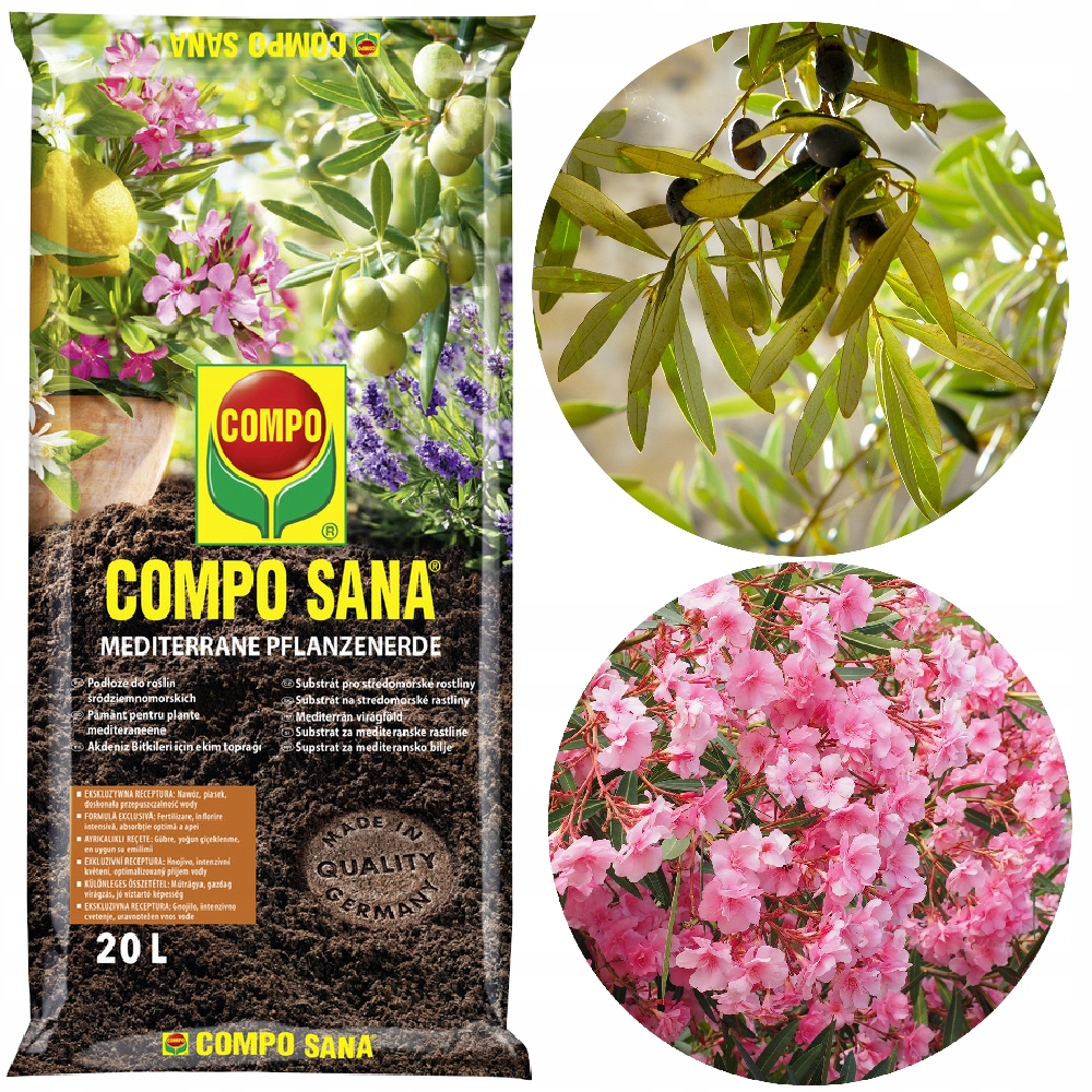 Ziemia do r. Śródziemnomorskich 20l. Compo podłoże do Oleandrów, Hibiskusa Ziemia do r. Śródziemnomorskich 20l. Compo podłoże do Oleandrów, Hibiskusa