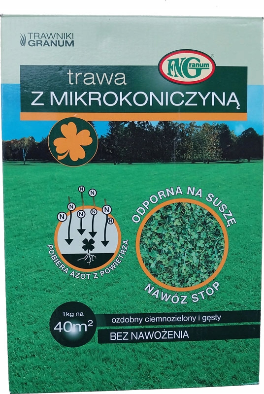 Trawa mieszanka z mikrokoniczyną 1 kg / 40 m2 Granum Trawa mieszanka z mikrokoniczyną 1 kg / 40 m2 Granum