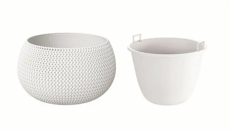 Doniczka Splofy BOWL DKSP 240 biała+wkł Prosperplast Doniczka Splofy BOWL DKSP 240 biała+wkł Prosperplast
