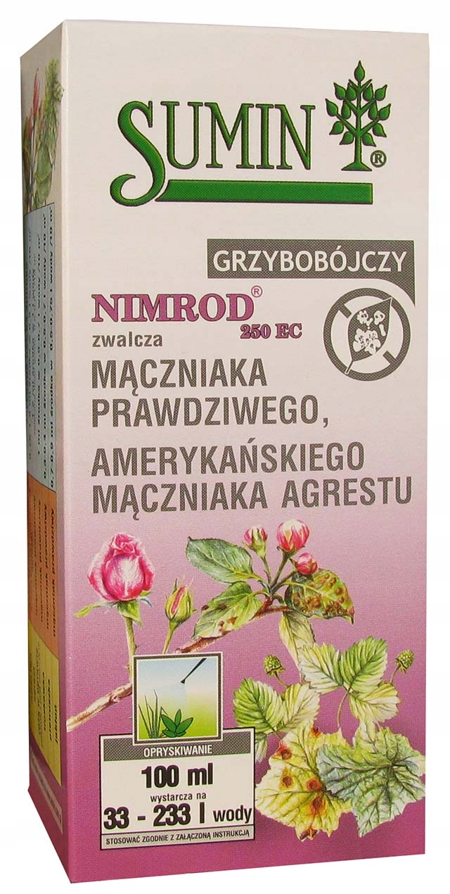 Nimrod 250 EC 100 ml zwalczanie mączniaka prawdziwego, amerykańskiego SUMIN Nimrod 250 EC 100 ml zwalczanie mączniaka prawdziwego, amerykańskiego SUMIN