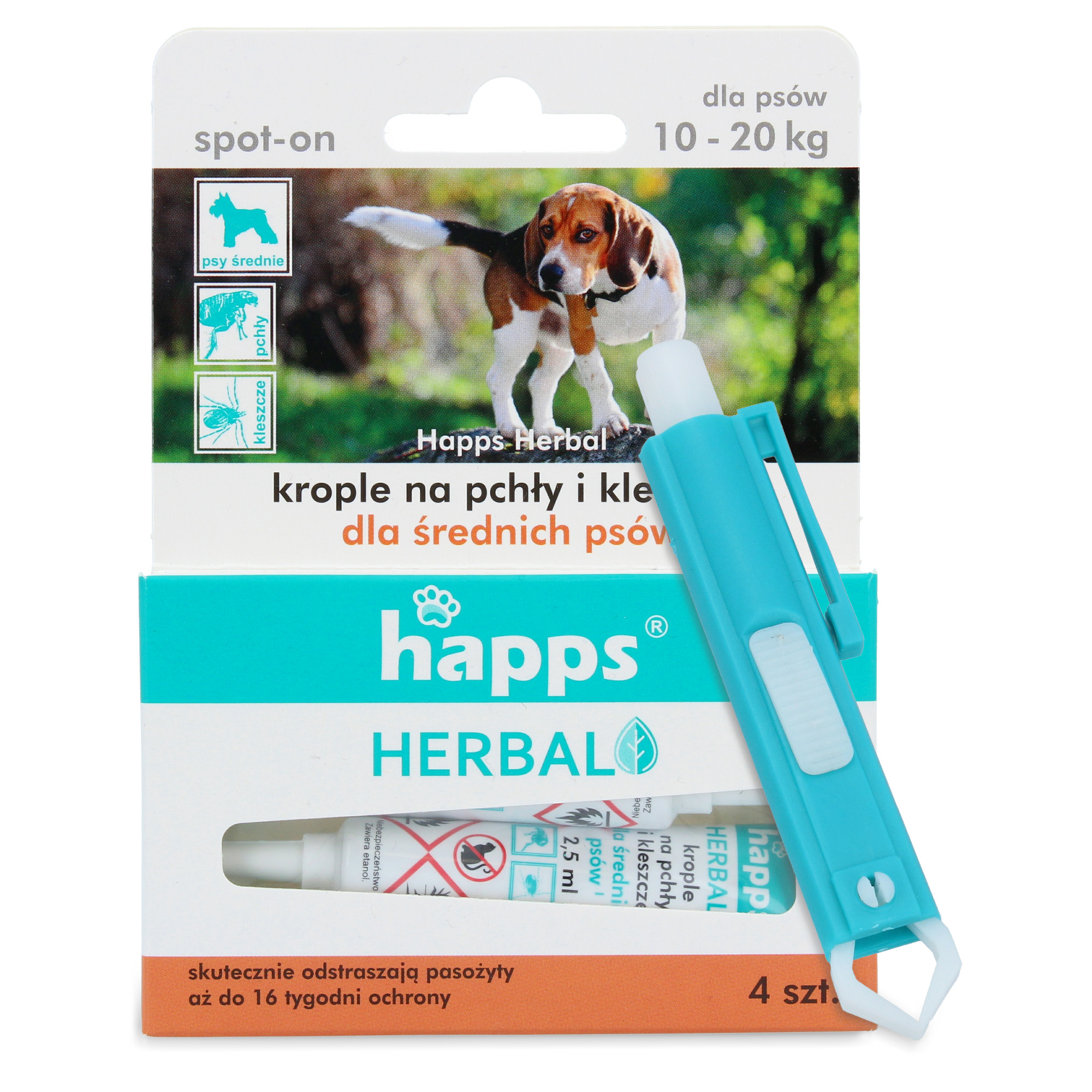 Happs krople 10ml na pchły i kleszcze psy 10-20kg zwalczanie pasożytów Bros Happs krople 10ml na pchły i kleszcze psy 10-20kg zwalczanie pasożytów Bros