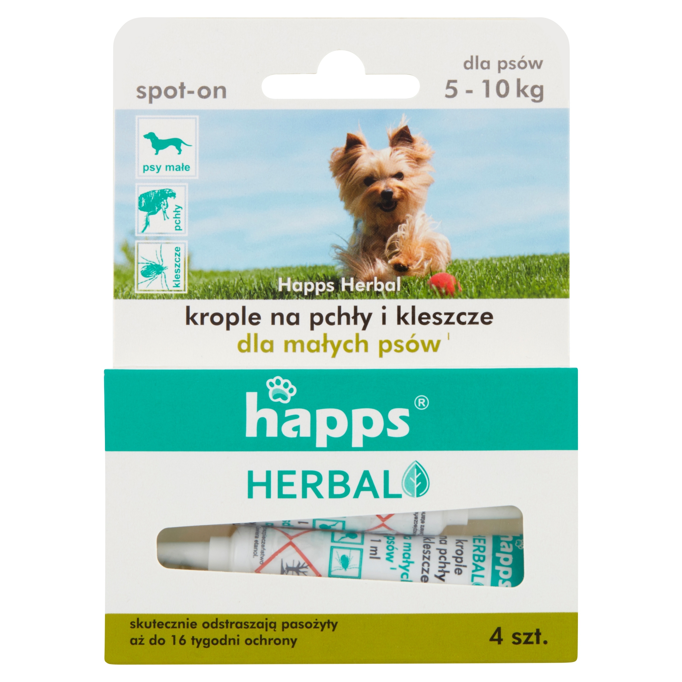 Happs krople 4 ml na pchły i kleszcze psy 5-10 kg zwalczanie pasożytów Bros Happs krople 4 ml na pchły i kleszcze psy 5-10 kg zwalczanie pasożytów Bros