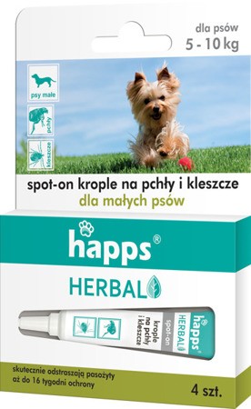 Happs krople 4 ml na pchły i kleszcze psy 5-10 kg zwalczanie pasożytów Bros Happs krople 4 ml na pchły i kleszcze psy 5-10 kg zwalczanie pasożytów Bros
