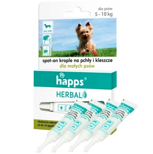 Happs krople 4 ml na pchły i kleszcze psy 5-10 kg zwalczanie pasożytów Bros Happs krople 4 ml na pchły i kleszcze psy 5-10 kg zwalczanie pasożytów Bros