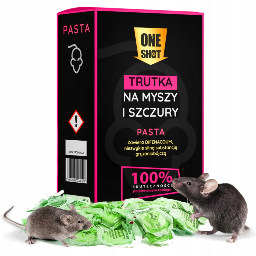 One Shot trutka na myszy i szczury pasta 1 kg, trucizna, na myszy One Shot trutka na myszy i szczury pasta 1 kg, trucizna, na myszy