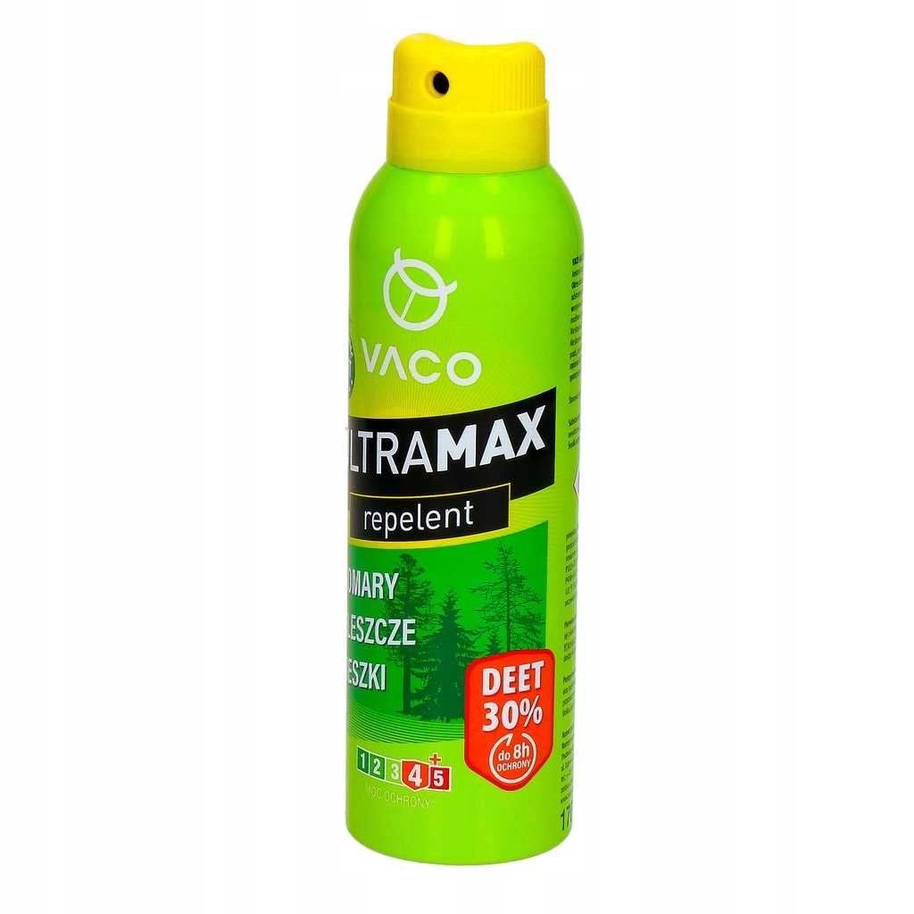 Vaco Ultramax Spray na komary 30% Deet 170ml odstraszanie komarów Vaco Ultramax Spray na komary 30% Deet 170ml odstraszanie komarów