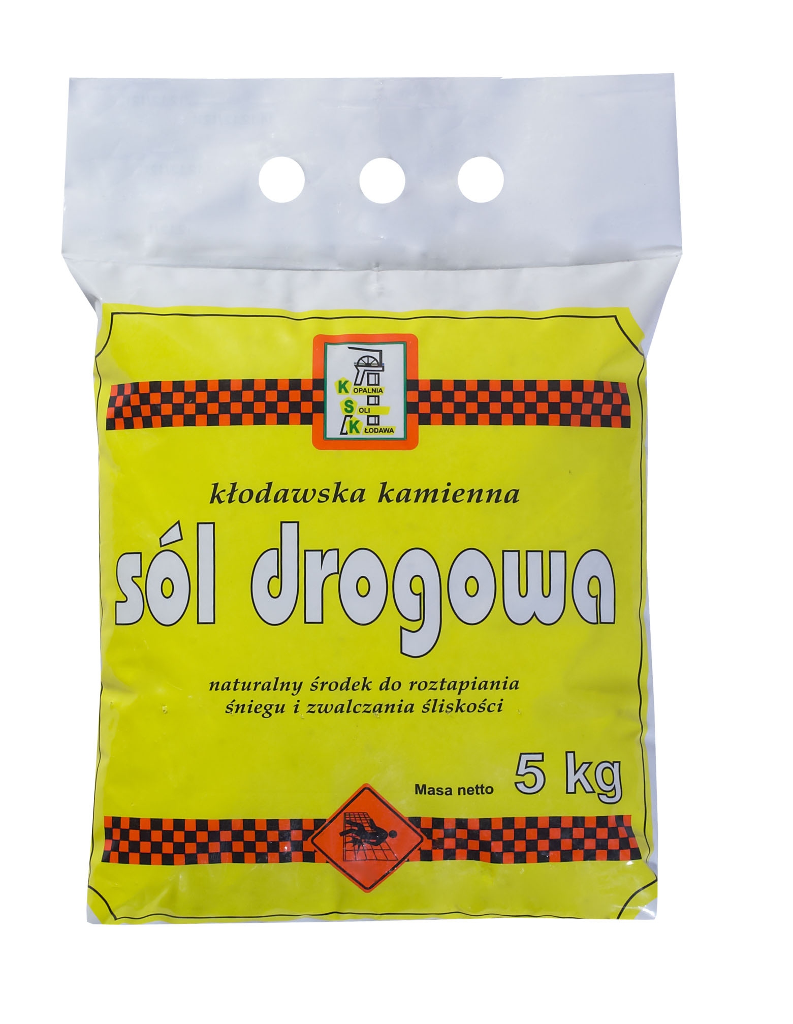 Sól drogowa Kłodawa 5 kg sól do posypywania chodników, na gołoledź Sól drogowa Kłodawa 5 kg sól do posypywania chodników, na gołoledź