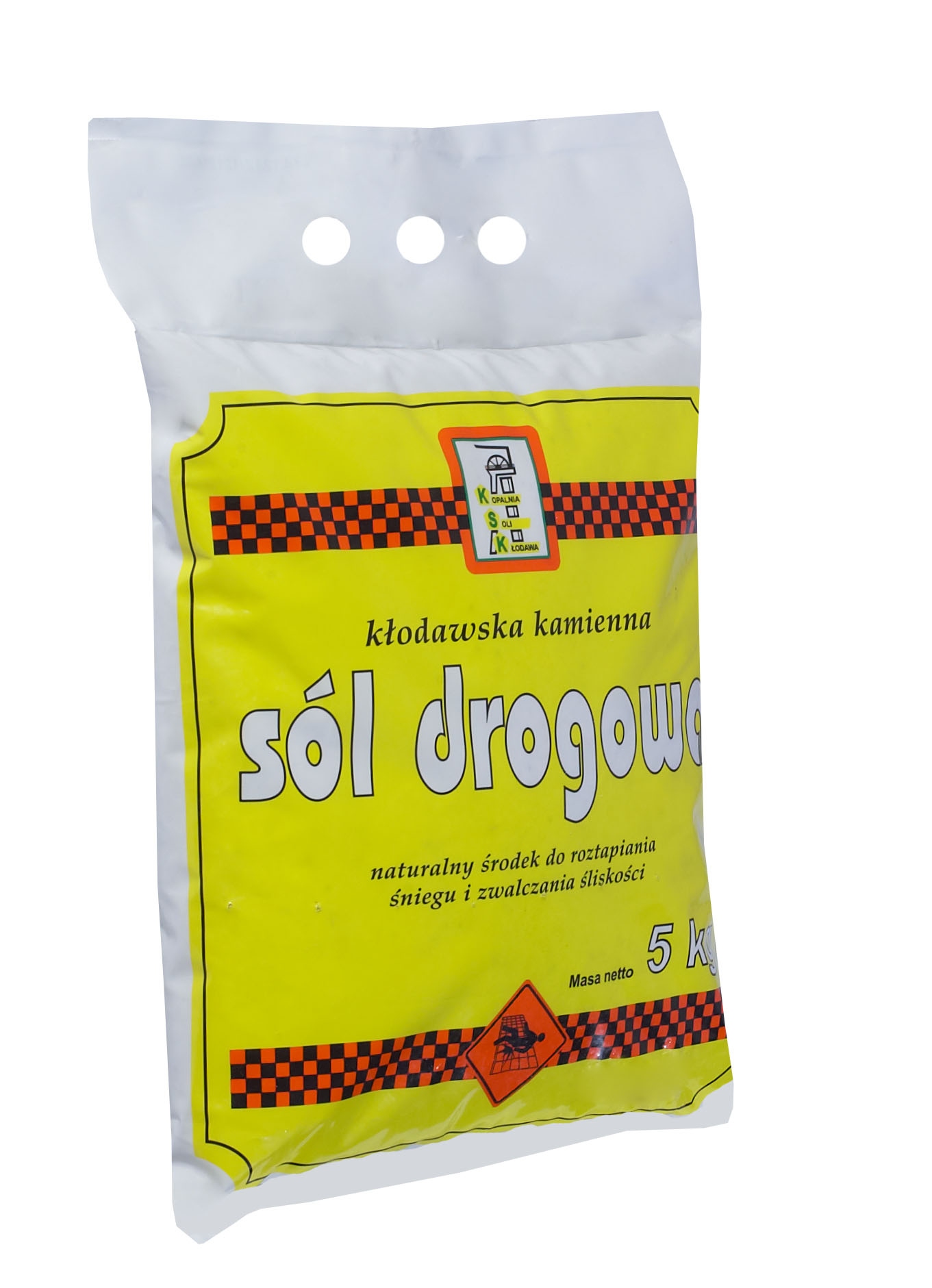 Sól drogowa Kłodawa 5 kg sól do posypywania chodników, na gołoledź Sól drogowa Kłodawa 5 kg sól do posypywania chodników, na gołoledź