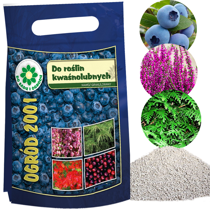 Ogród 2001 nawóz do roślin kwaśnolubnych, borówki granulowany 2kg Siarkopol Ogród 2001 nawóz do roślin kwaśnolubnych, borówki granulowany 2kg Siarkopol