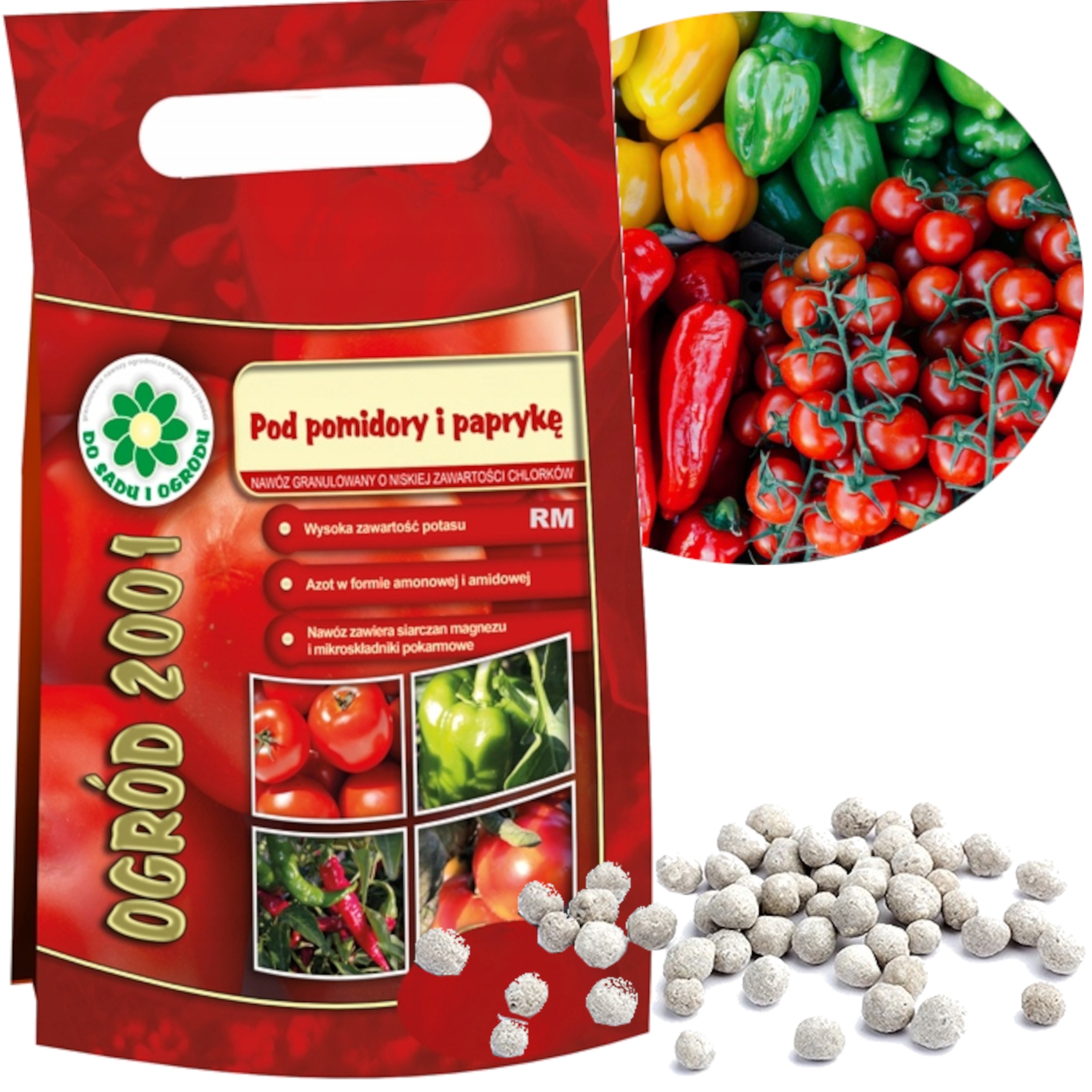 Ogród 2001 nawóz do pomidorów, papryki granulowany 2 kg Siarkopol Ogród 2001 nawóz do pomidorów, papryki granulowany 2 kg Siarkopol