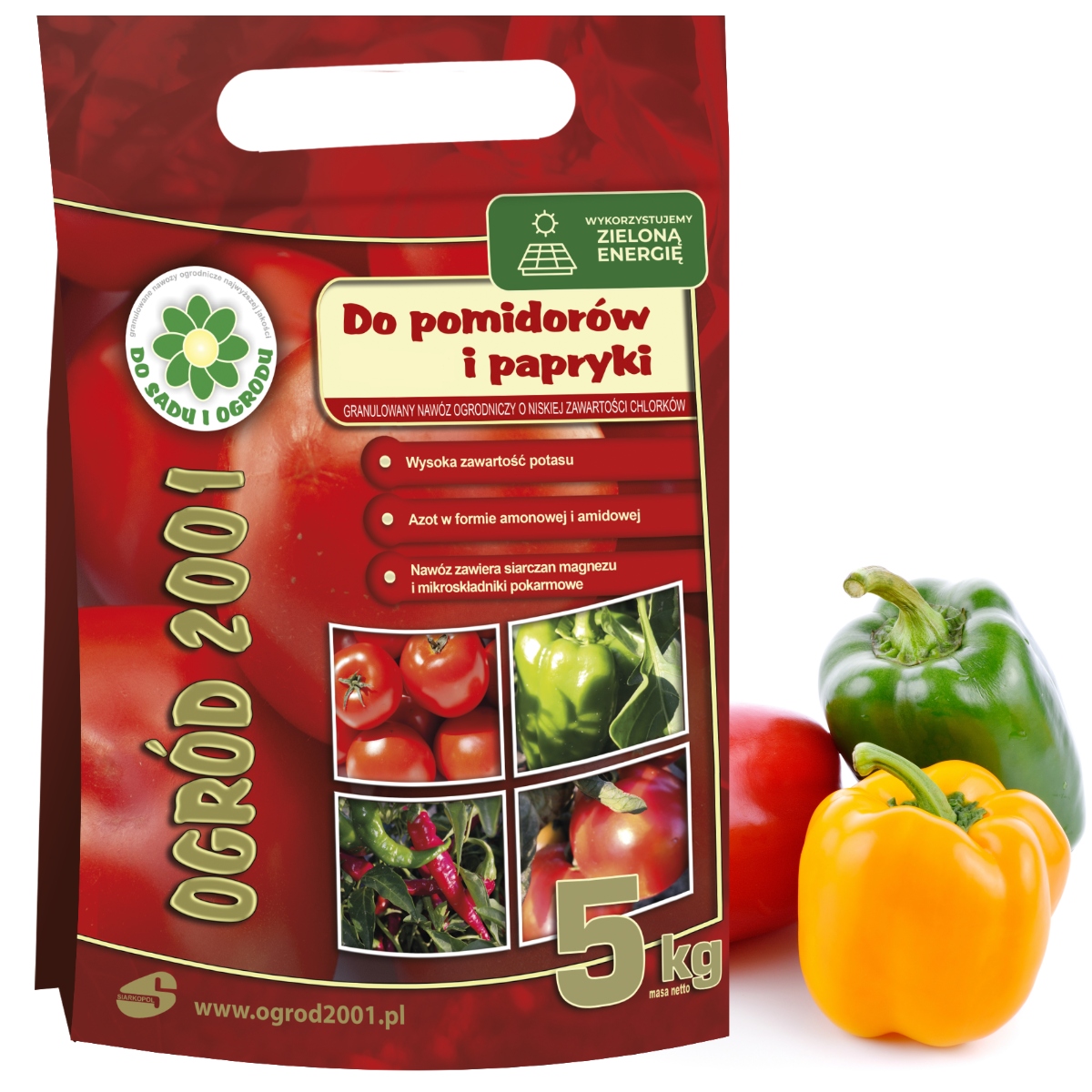 Ogród 2001 nawóz do pomidorów i papryki granulowany 5 kg Siarkopol Ogród 2001 nawóz do pomidorów i papryki granulowany 5 kg Siarkopol
