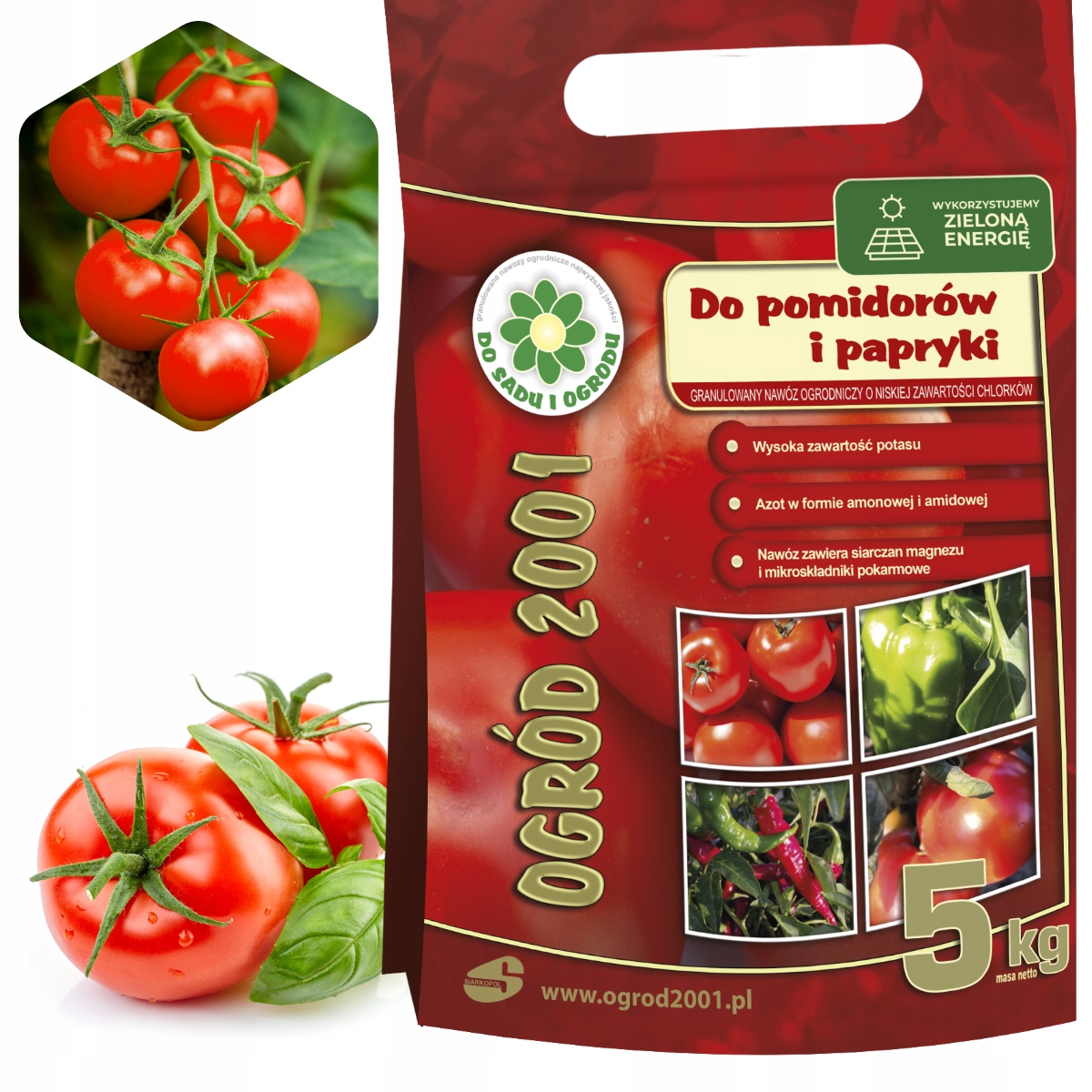 Ogród 2001 nawóz do pomidorów i papryki granulowany 5 kg Siarkopol Ogród 2001 nawóz do pomidorów i papryki granulowany 5 kg Siarkopol