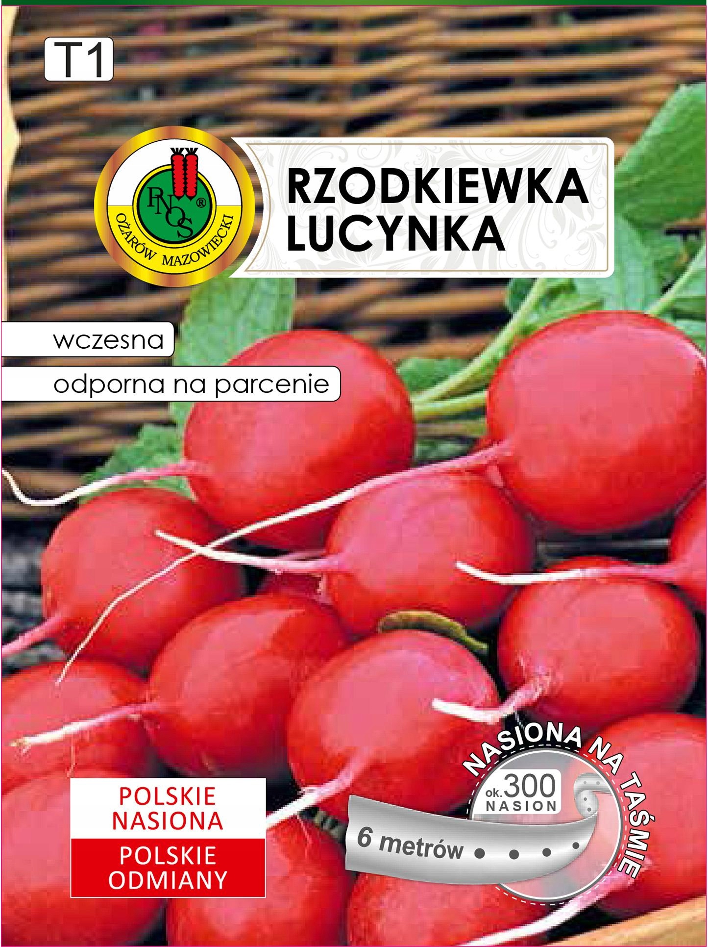 Nasiona Rzodkiewka Lucynka nasiona na taśmie 6m PNOS Nasiona Rzodkiewka Lucynka nasiona na taśmie 6m PNOS