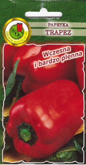 Nasiona Papryka Trapez czerwona słodka odporna na niskie temp. 0,5 g PNOS Nasiona Papryka Trapez czerwona słodka odporna na niskie temp. 0,5 g PNOS