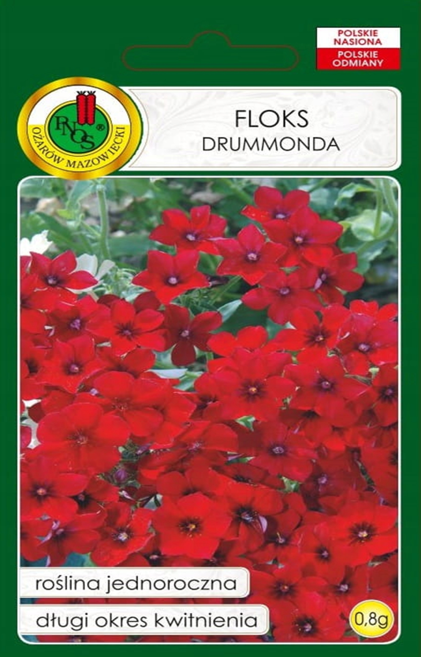 Nasiona Floks Drummonda czerwony 0,8g PNOS Nasiona Floks Drummonda czerwony 0,8g PNOS