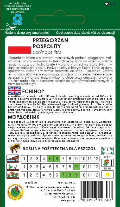 Nasiona Przegorzan pospolity 1g nasiona PNOS Nasiona Przegorzan pospolity 1g nasiona PNOS
