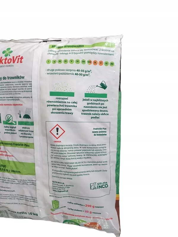 FruktoVit nawóz granulowany JESIENNY do Trawnika 10 kg FruktoVit nawóz granulowany JESIENNY do Trawnika 10 kg