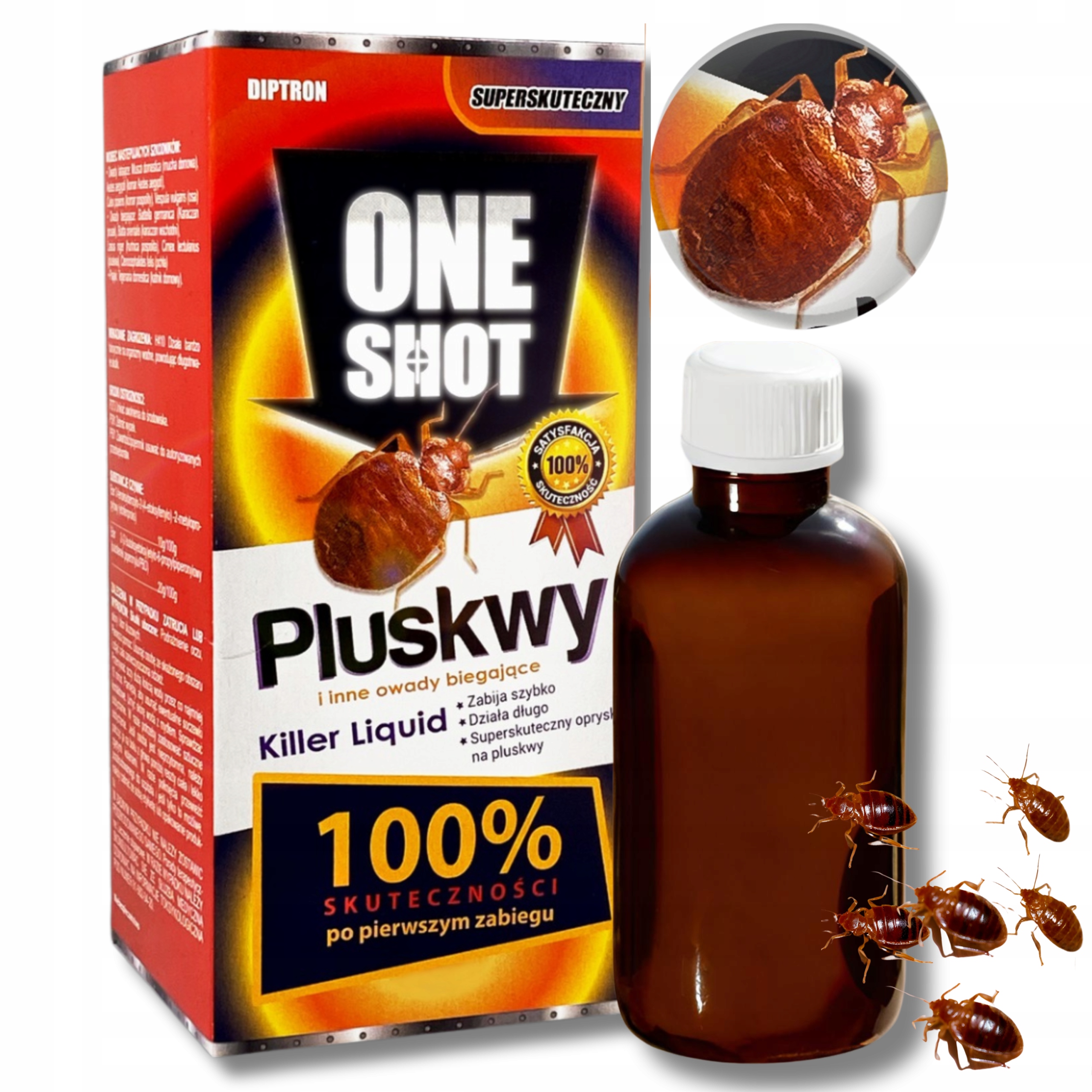 One Shot Na pluskwy 100%, 100 ml zwalczanie pluskiew, karaluchów, prusaków One Shot Na pluskwy 100%, 100 ml zwalczanie pluskiew, karaluchów, prusaków