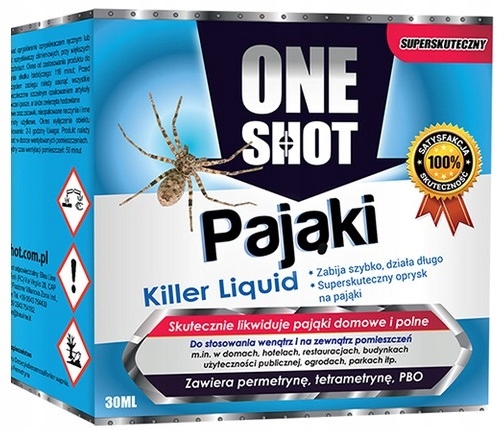 One Shot na Pająki 30 ml zwalczanie pająków, błyskawiczny efekt One Shot na Pająki 30 ml zwalczanie pająków, błyskawiczny efekt