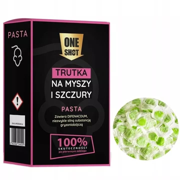 One Shot trutka na myszy i szczury pasta 150 g, trucizna, na myszy One Shot trutka na myszy i szczury pasta 150 g, trucizna, na myszy