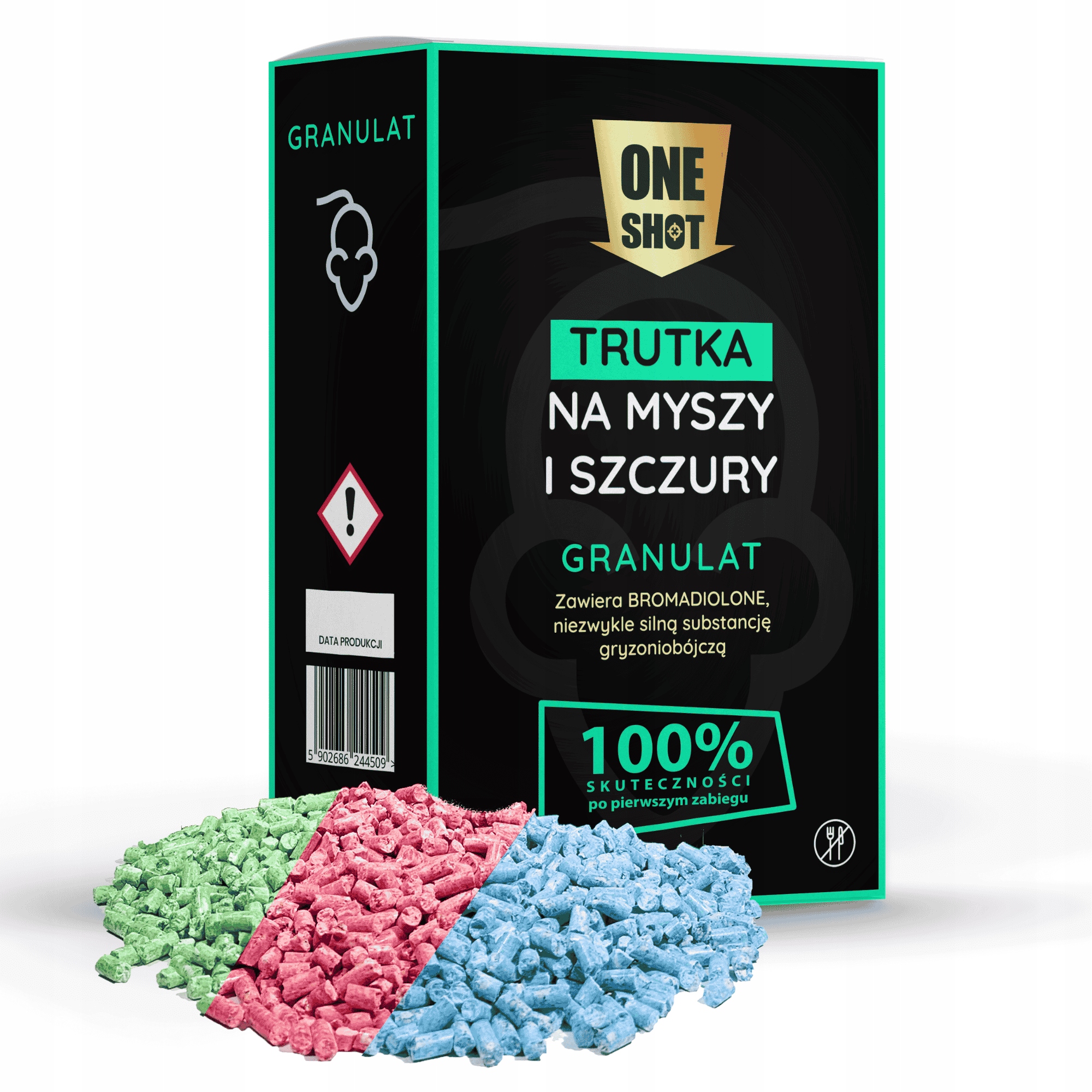 One Shot trutka na myszy i szczury granulat 1 kg, trucizna, na szczura One Shot trutka na myszy i szczury granulat 1 kg, trucizna, na szczura