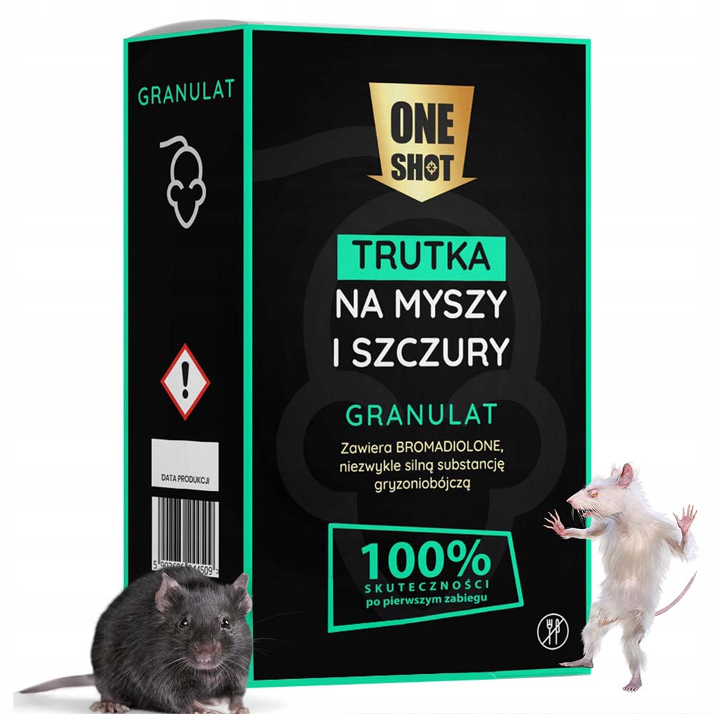 One Shot trutka na myszy i szczury granulat 1 kg, trucizna, na szczura One Shot trutka na myszy i szczury granulat 1 kg, trucizna, na szczura