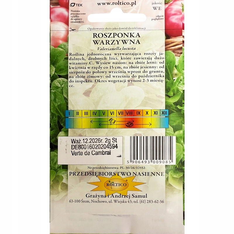 Nasiona Roszponki gruntowej Roltico 2 g Roszponka Warzywna Nasiona Roszponki gruntowej Roltico 2 g Roszponka Warzywna