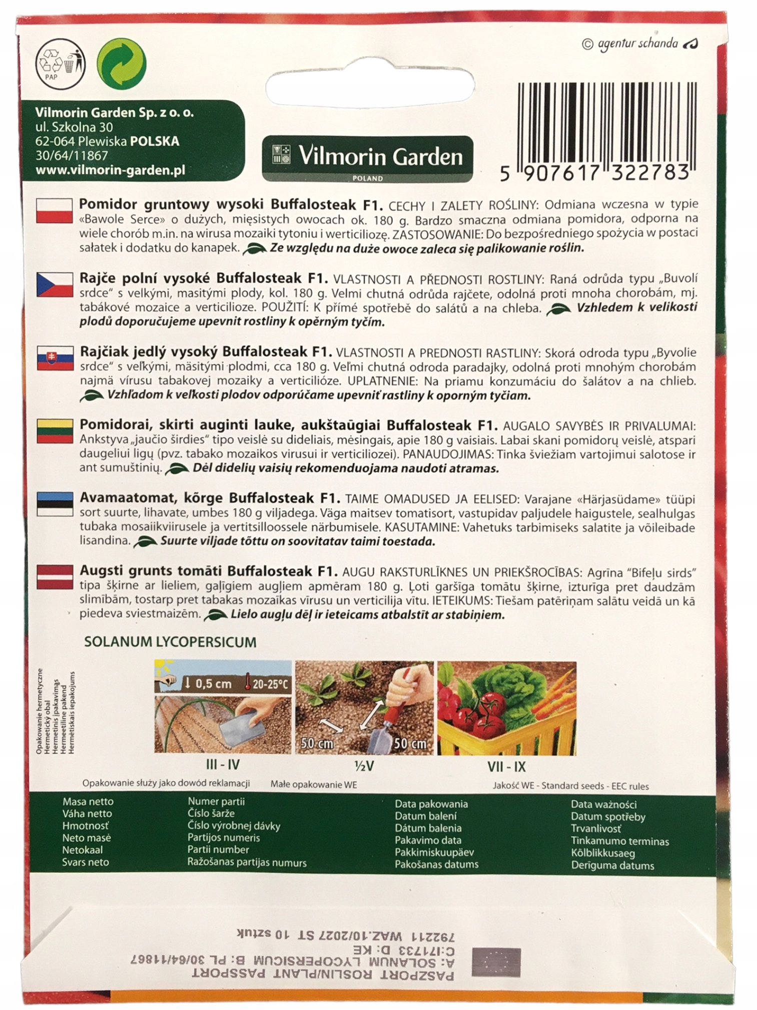Nasiona Pomidory Buffalosteak F1 0,01 g Vilmorin Nasiona Pomidory Buffalosteak F1 0,01 g Vilmorin