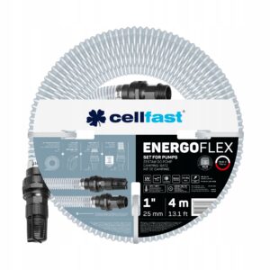 Zestaw do pomp z koszem i armaturą CELLFAST ENERGOFLEX 1" 4mb 23-650 Zestaw do pomp z koszem i armaturą CELLFAST ENERGOFLEX 1" 4mb 23-650