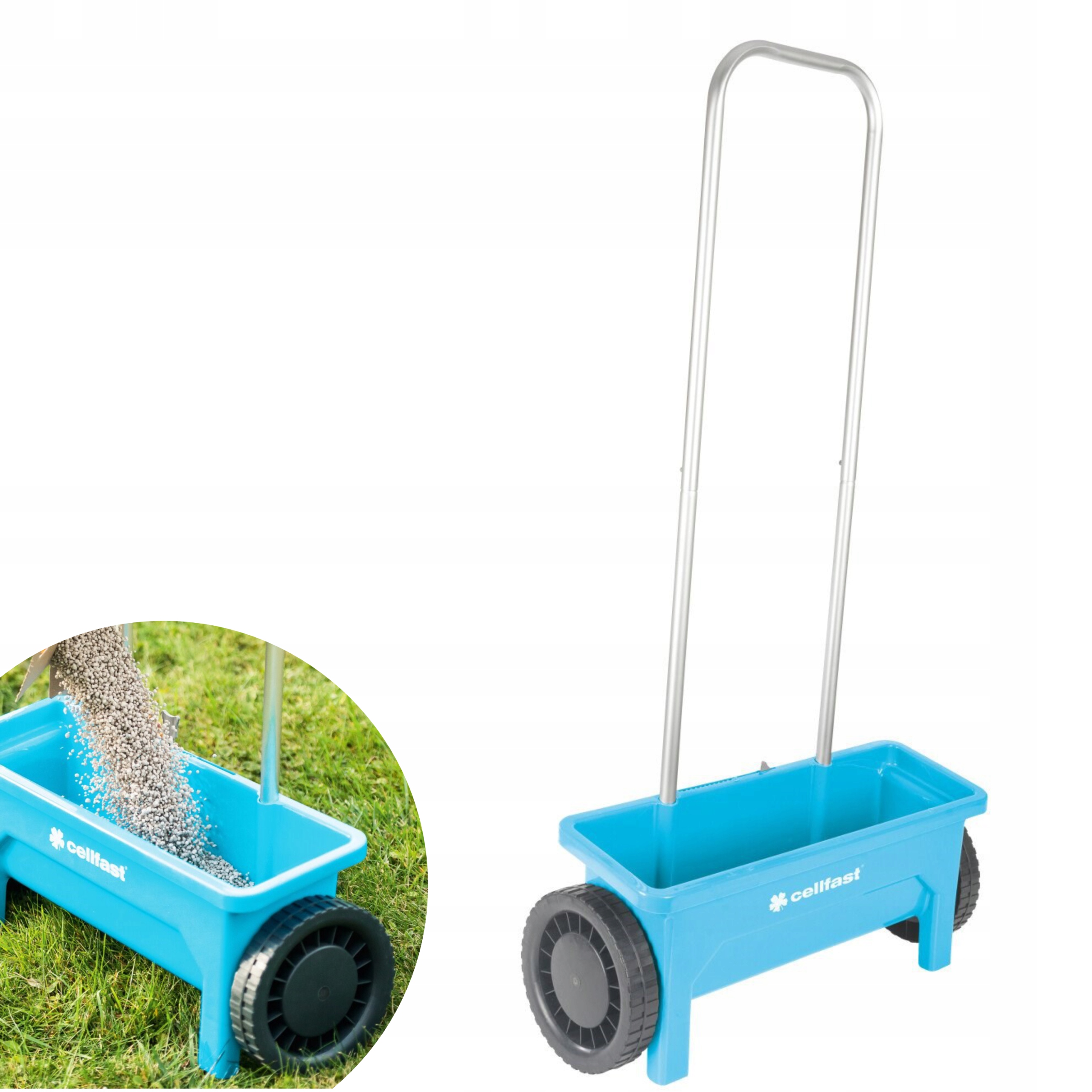Siewnik ręczny Cellfast 42-205 12 L, 45 cm siewnik ręczny na kołach Siewnik ręczny Cellfast 42-205 12 L, 45 cm siewnik ręczny na kołach