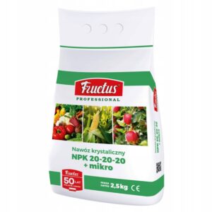 Fructus Proffesional nawóz krystaliczny rozpuszczalny 2,5 kg NPK 20-20-20 Fructus Proffesional nawóz krystaliczny rozpuszczalny 2,5 kg NPK 20-20-20