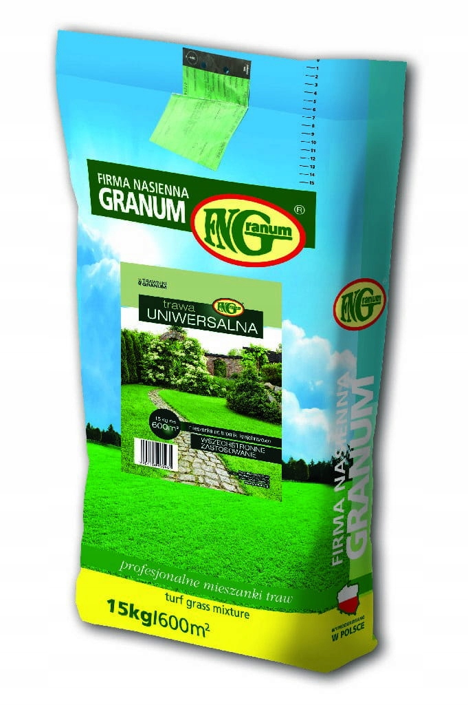 Trawa uniwersalna 15 kg - Granum mieszanka traw na 600 m2 Trawa uniwersalna 15 kg - Granum mieszanka traw na 600 m2