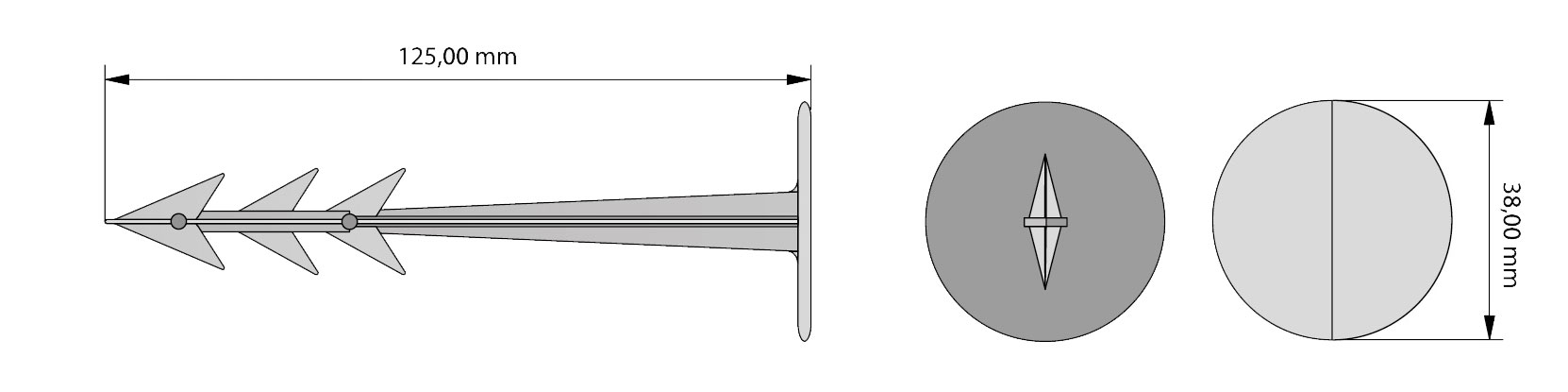 Kołki mocujące do włókniny 125 mm 100 szt. czarne Marma Kołki mocujące do włókniny 125 mm 100 szt. czarne Marma