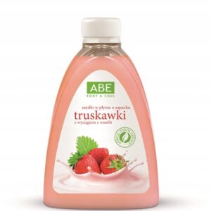 Mydło do rąk w płynie z dozownikiewm ABE BODY & SOUL truskawka 500 ml Mydło do rąk w płynie z dozownikiewm ABE BODY & SOUL truskawka 500 ml