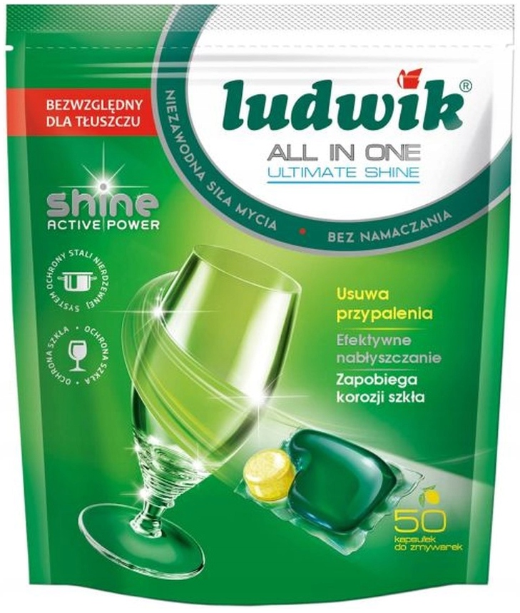 Kapsułki do zmywarek Ludwik all in one 50 szt Kapsułki do zmywarek Ludwik all in one 50 szt