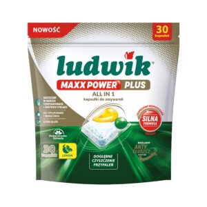 Kapsułki do zmywarki Ludwik MAXX POWER PLUS All in 1 - lemon - 30 sztuk Kapsułki do zmywarki Ludwik MAXX POWER PLUS All in 1 - lemon - 30 sztuk